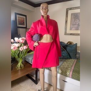 ✨ NEW ZARA Fuchsia Pink Cut-Out Blazer Mini Dress - Size XL